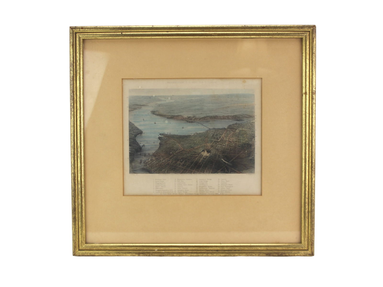 1862 Engraving of Washington D.C. and Its Vicinity (1 of 7)