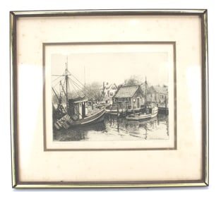 LEONARD H MERSKY. DRAGGER-JUNE ELLEN, ETCHING