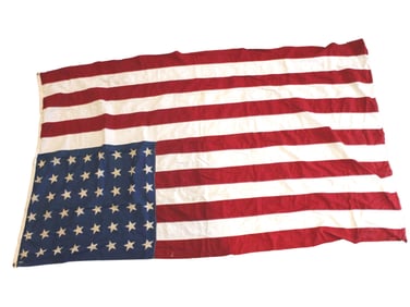 Vintage 48-Star U.S. Flag with Wear