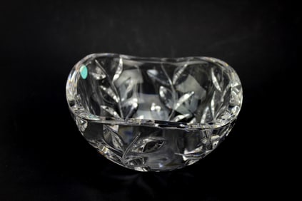 Tiffany & Co. Austrian Crystal Leaf-Cut Bowl