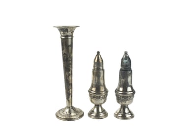 Set of Three Sterling Silver Table Items