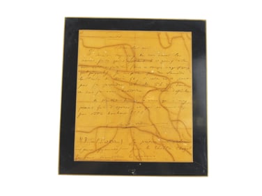 Framed French Autograph Letter by Saint-Valéry
