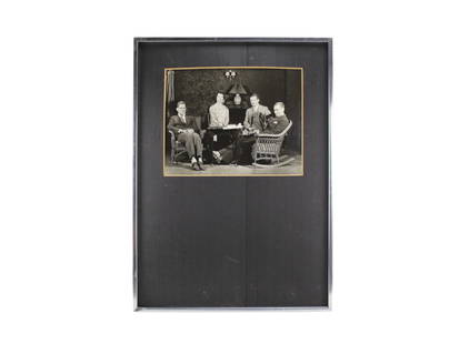 Theater Photograph Signed by Lynn Fontanne: A rare vintage black-and-white photograph featuring the cast of Eugene O'Neill’s acclaimed play Strange Interlude, including legendary actress Lynn Fontanne, Glenn Anders, Earl Larimore, and Tom Pow