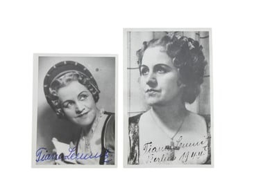 Two Photos of German Opera Singer Tiana Lemnitz