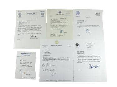 SIX US POLITICAL AUTOGRAPH LETTERS