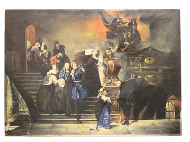 SCENE OF NOBILITY WITNESSING A TRAGEDY, O/C