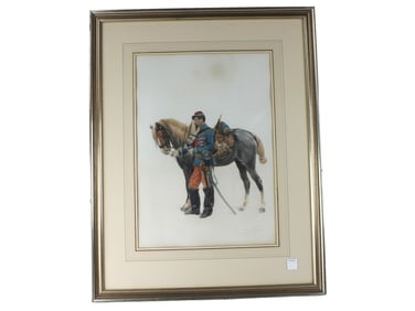French Soldier and Horse, After Edouard Detaille