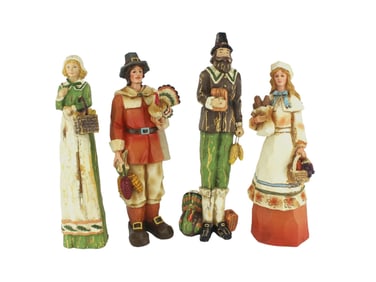 FOUR WATERLOO GARDENS INC WOODEN PILGRIM STATUES