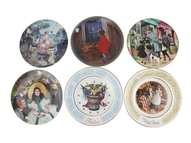 SIX COLLECTOR'S CERAMIC PLATES