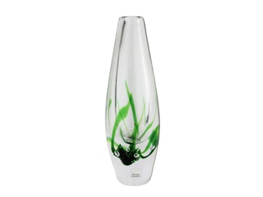 RARE KOSTA GLASS VASE VICKE LINDSTRAND SIGNED