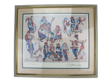 JOVAN OBICAN, "CONCERT" LITHOGRAPH, SIGNED