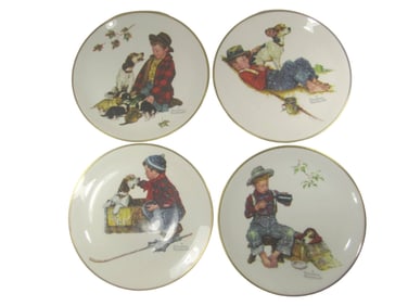NORMAN ROCKWELL FOUR SEASONS PLATES, 1971
