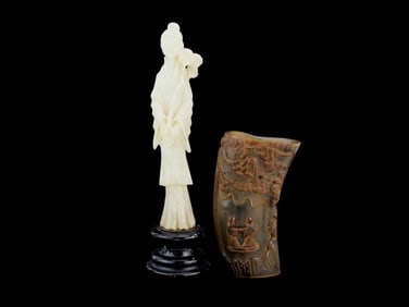 Two Asian Carved Items