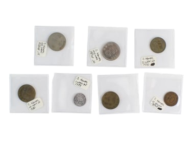 Seven Collectible Old S. Korean Coins
