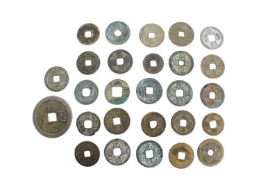 A Group of 27 Old China Coins