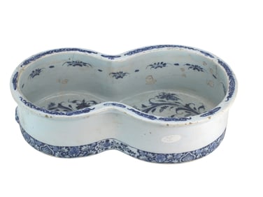 18th C. Chinese Export Blue & White Bidet Basin
