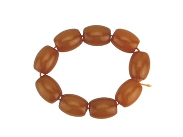 Pressed Amber Style Bead Bracelet