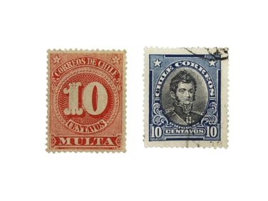 Two Old Chile Stamps