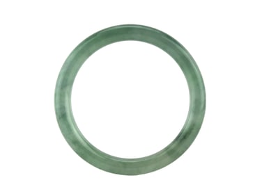 Green Jadeite Bangle with Subtle Veins