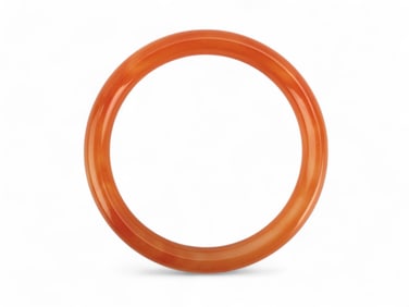 A Translucent Red Agate Bangle