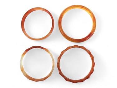 Set of Four Mixed Agate Bangles, 58–67 mm