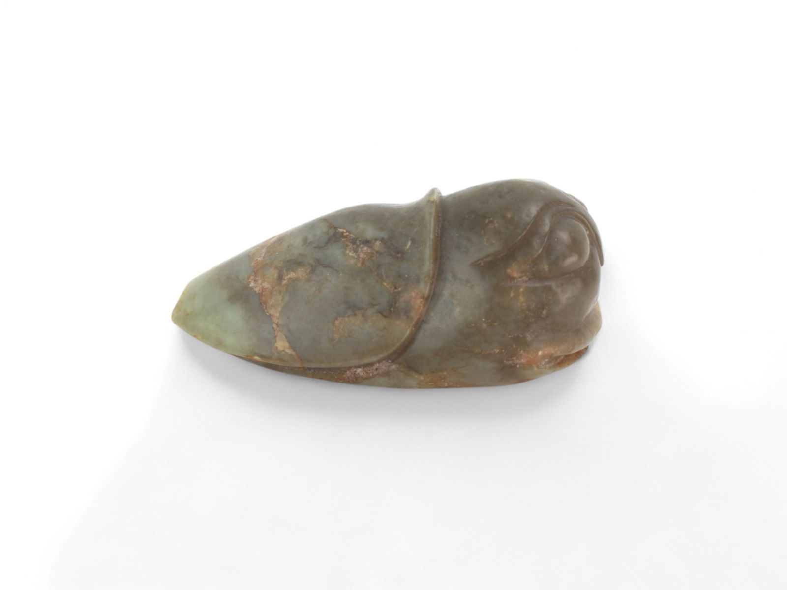 One Large Carved Jade Cicada (1 of 6)