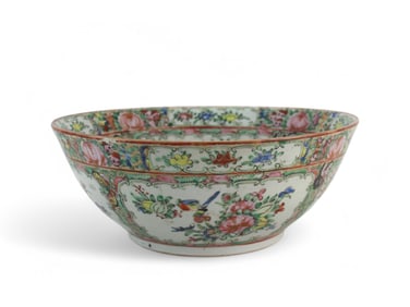 A Large Chinese Rose Medallion Porcelain Bowl