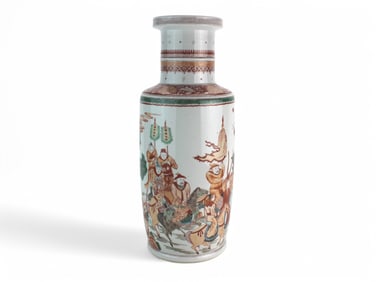 A Chinese Famille Verte Bang-Chui Vase