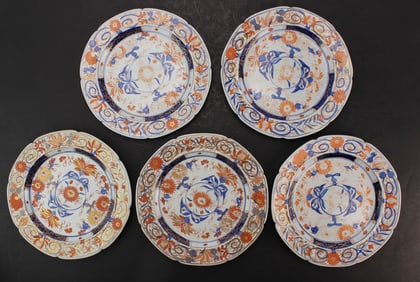 Five Masons Ironstone Imari Plates