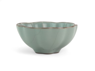 Chinese Longquan Celadon Lobed Bowl