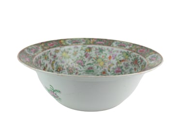 LARGE CHINESE EXPORT ROSE MEDALLION BASIN