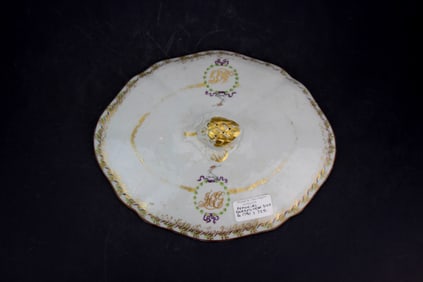 18th Century Chinese Export Armorial Porcelain Lid