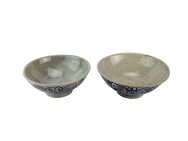 Two Chinese Blue & White Bowls