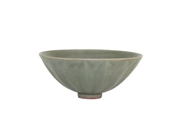 Chinese Celadon Carved Floral Bowl