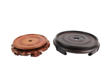 TWO CHINESE WOOD STANDS