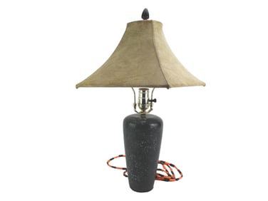 Green Marble Vase Form Table Lamp