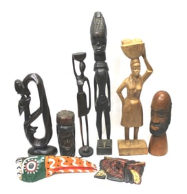 Group of Collectible African Wood Sculptures