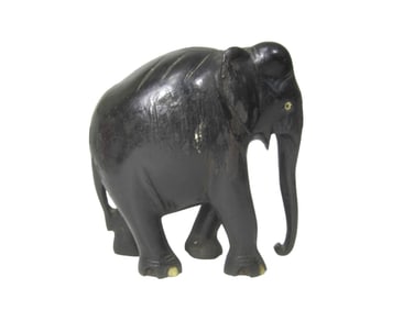 Small Black Wood Elephant