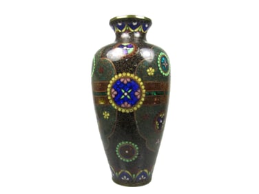 Cloisonné Vase with Medallions & Floral Patterns