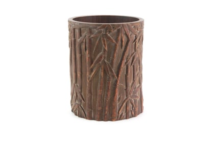 Chinese Carved Bamboo Brush Pot