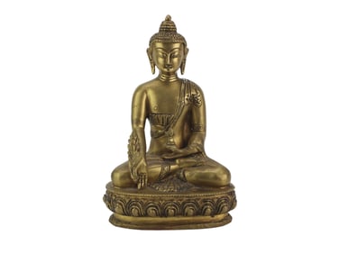 Brass Tibetan Buddhist Lord Buddha Idol