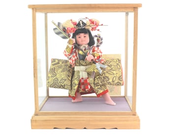 Japanese Boy's Festival Doll with Case