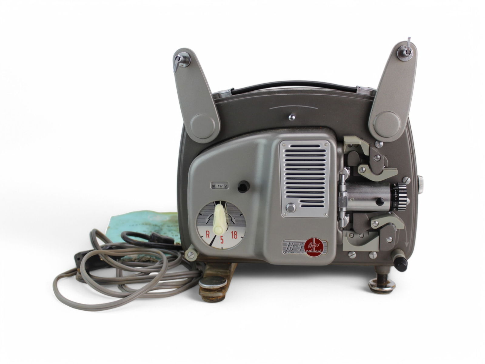 Bolex-Paillard 18-5 Automatic Movie Projector: Bolex-Paillard Type 18-5 8mm Movie Projector.