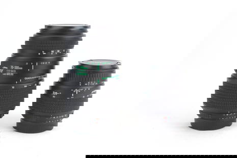 Two Quantaray Lens for Nikon: Includes one Quantaray Aspherical NF AF 1:3.5-5.6 f=28-80mm Multi-coated 55mm Lens; and one Quantaray Tech-10 NF AF 70-300mm 1:4-5.6 D LDO Macro Lens.