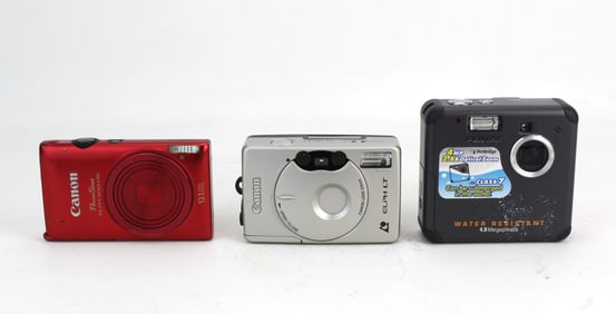 Three Used Compact Cameras