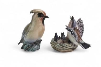 Two Copenhagen Porcelain Bird Figures