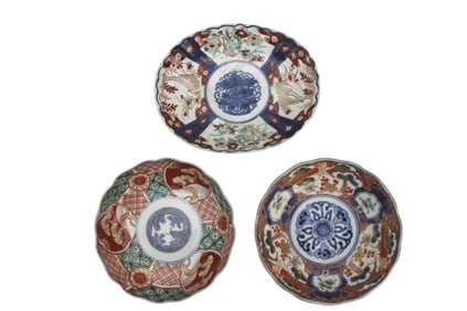 Lot of Three Japanese Imari Dishes