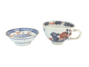 Pair of Chinese Porcelain Teacup and Saucer