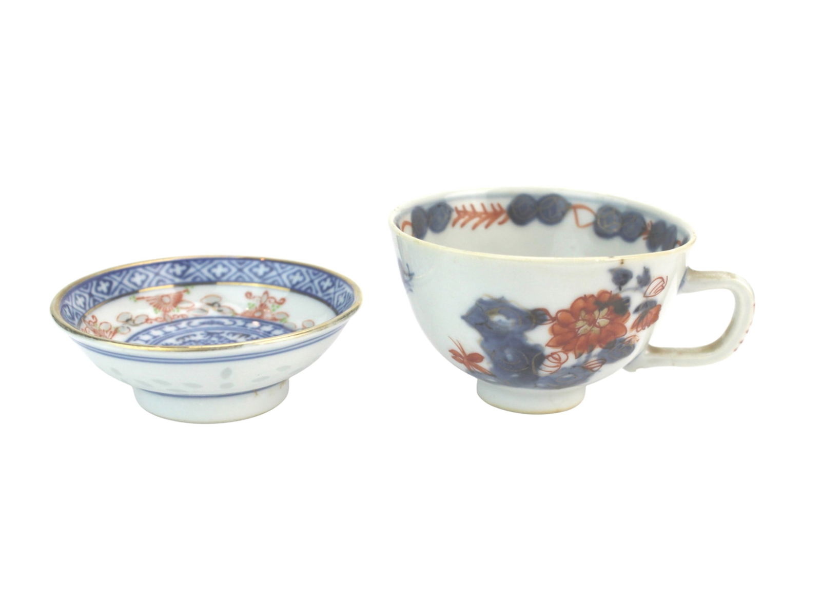 Pair of Chinese Porcelain Teacup and Saucer (1 of 8)