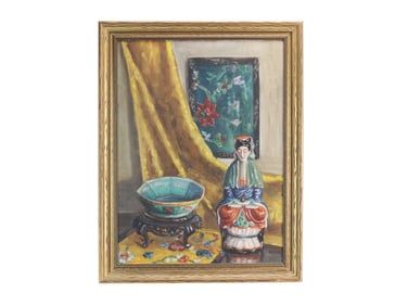 Chinese Still Life Oil on Canvas